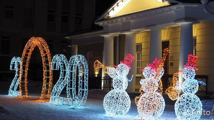 Уличные световые фигуры для оформления города