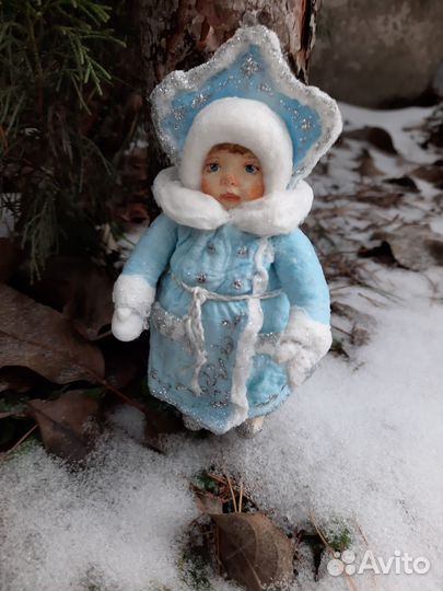 Ватная елочная игрушка