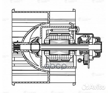 Э/вентилятор отоп. Лада 2108-99, 2110-15 (линейка