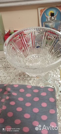 Ваза на ножке СССР, цветное, редкая