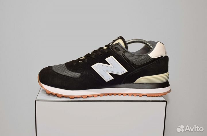 New Balance 574 (41-46, Черные, Актуальные)