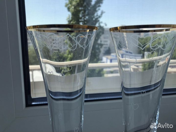 Бокалы из богемского стекла