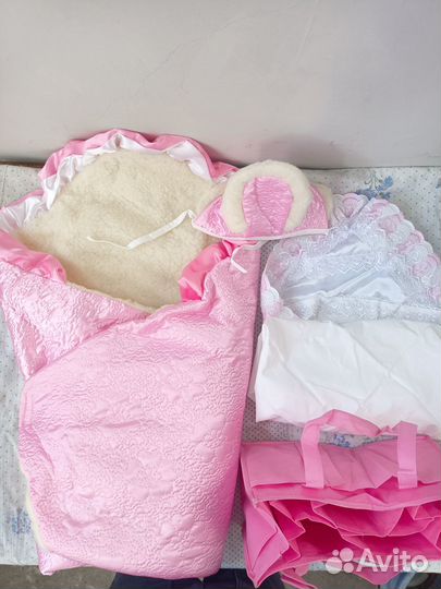 Конверт на выписку для девочки осень, зима