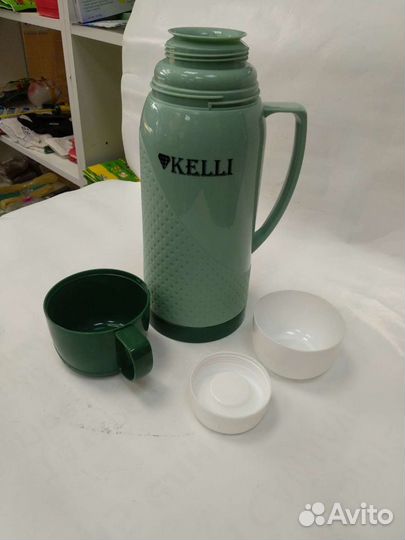 Термос со стеклянной колбой Kelli KL-0968 1литр