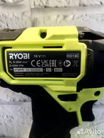 Винтоверт импульсный Ryobi ONE+ HP RID18C (11)