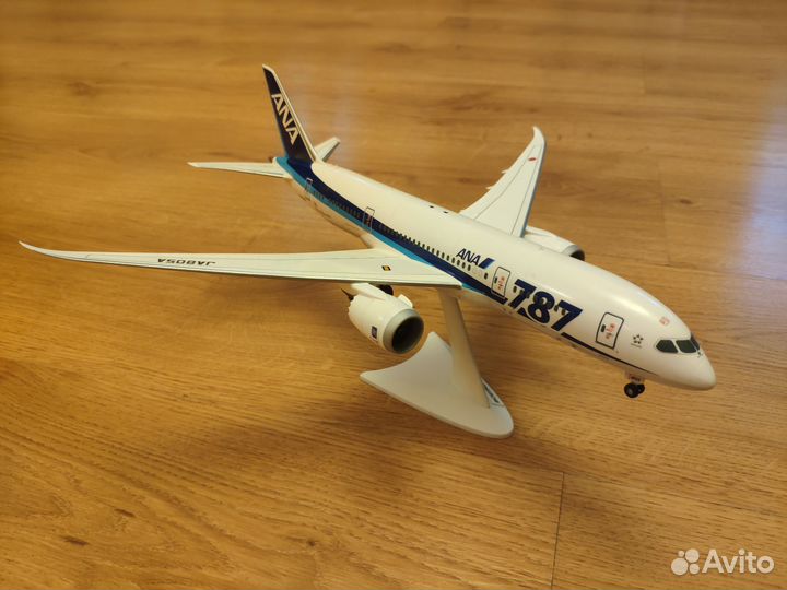 Модель самолета В787, масштаб 1/200