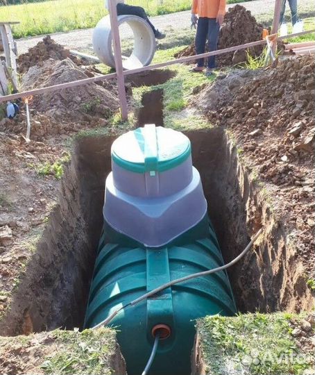 Монтаж септика, сбо. Прокладка канализации