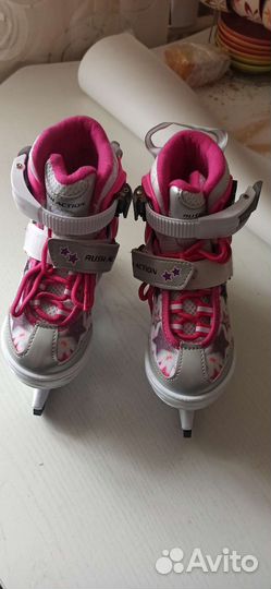 Коньки раздвижные для девочки,р. 27-30