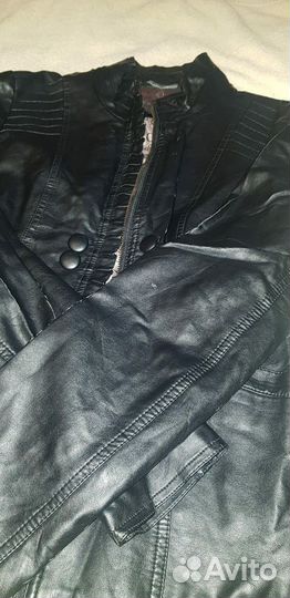 Hongye Куртка кожаная на девочку возраст 7-8 лет