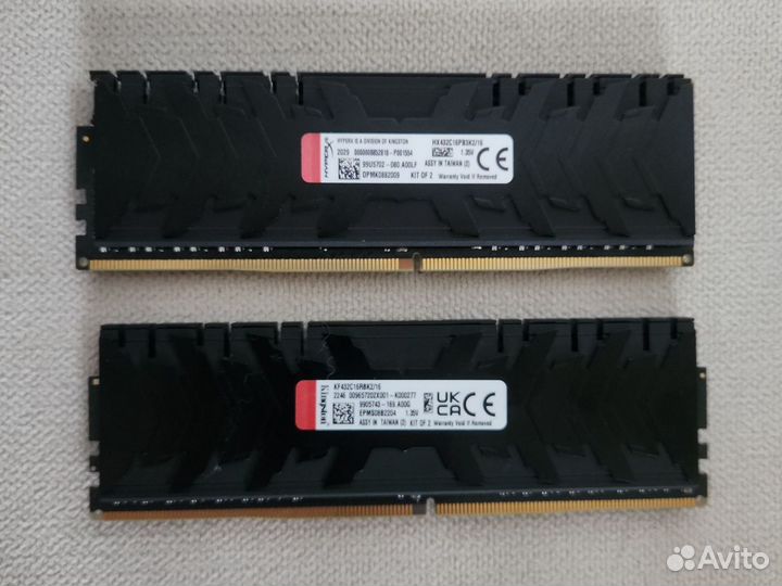 Оперативная память ddr4 16gb 3200 Fury/hyperx