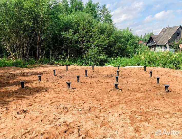 Винтовые сваи 108 с монтажом, свайный фундамент