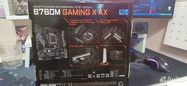 Материнская плата gigabyte b760m gaming X AX ddr5