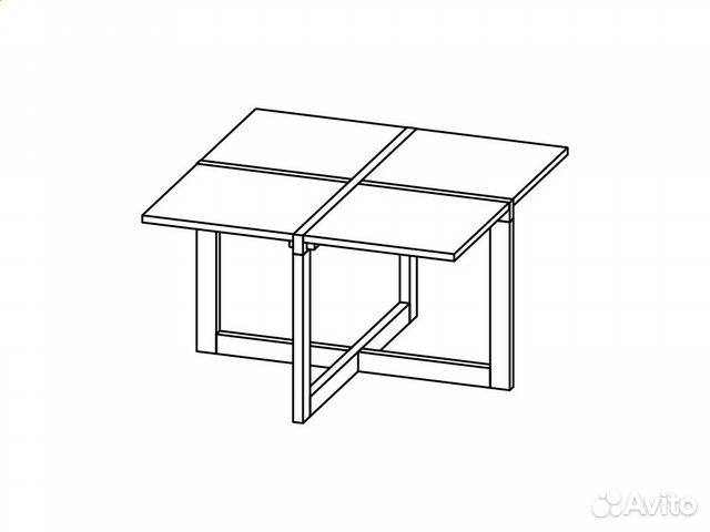 Стол журнальный из массива бука Square, 80*80см