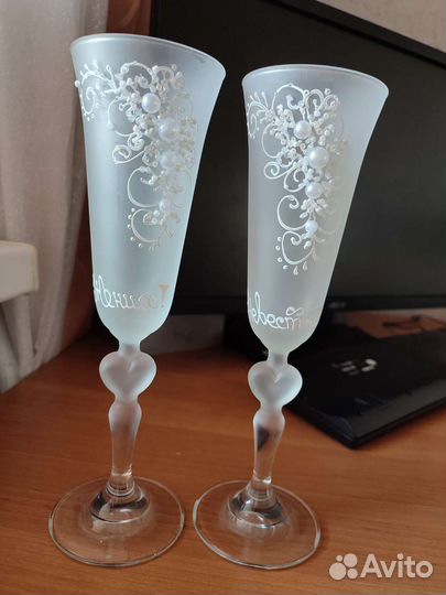 Свадебные бокалы для жениха и невесты