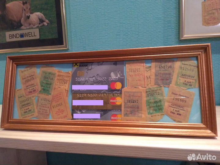 Панно из счастливых билетов (талисман)