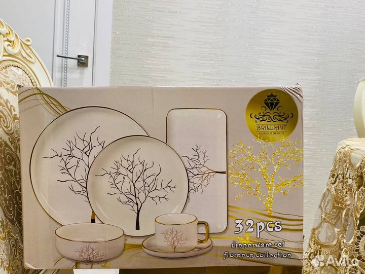 Набор столовой посуды на 6 персон фарфор