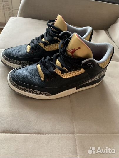 Nike air jordan 3 retro black gold