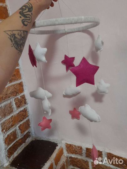 Мобиль в кроватку ручная работа