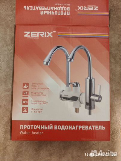 Проточный водонагреватель zerix (ELW02-E)