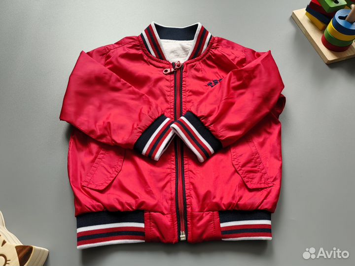 Новая ветровка детская красная для мальчика 74-80