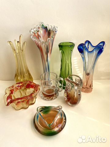 Ваза гутное стекло СССР, Чехословакия купить в Иркутске | Хобби и отдых ...