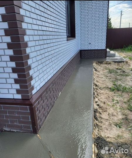 Бетонирование площадки, дорожки, отмостки