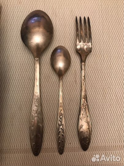 Столовые приборы (лож., вилка, ч.лож.), Кольчугино