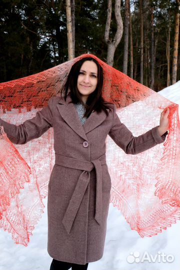 Пуховый палантин/платок/шаль