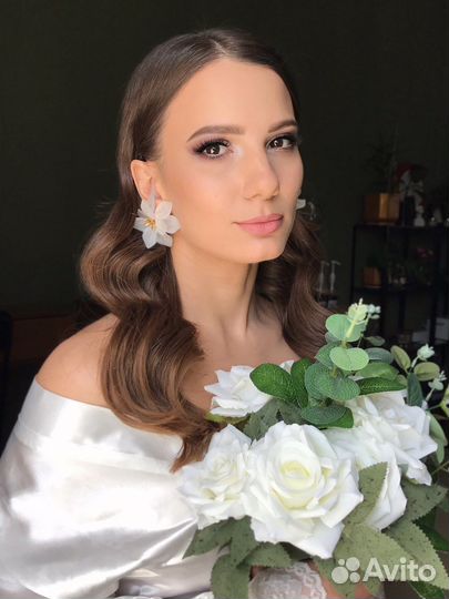 Свадебный макияж и прическа