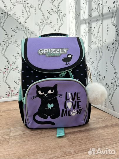 Рюкзак школьный для девочки grizzly новый