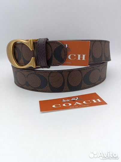 Ремень женский coach натуральная кожа люкс