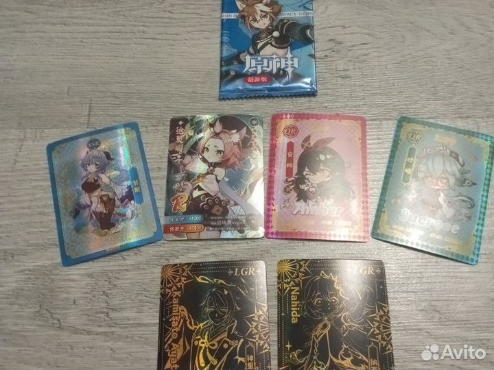 Коллекционные карточки по вселенной Геншин Импак