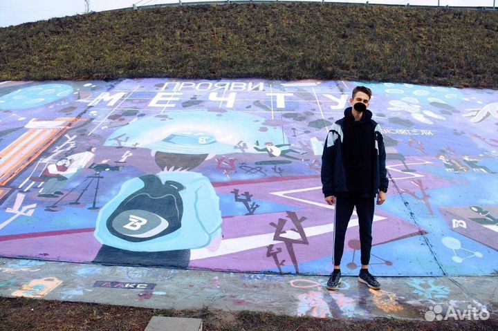 Роспись стен/Граффити,услуги художника