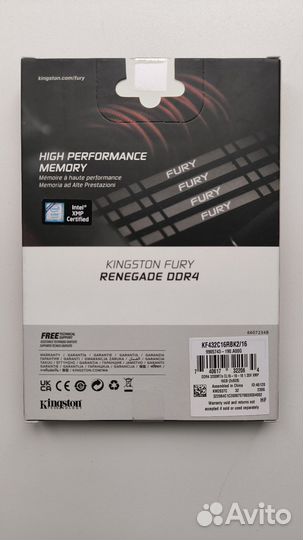 Kingston Fury Renegade DDR4 2x8Gb 3200MHz