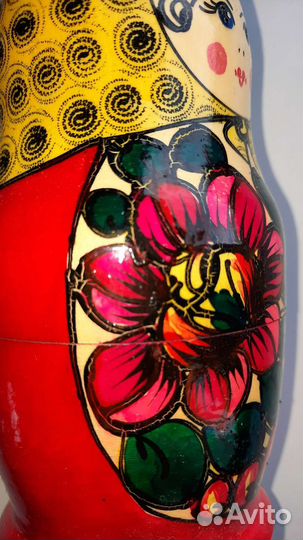 Матрешка 5-местная, ручная роспись, СССР