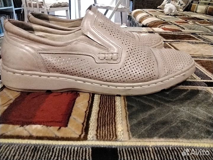 Туфли мужские весна-лето, кожаные