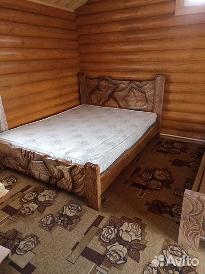 Кровати из слеба, массив, ручная работа