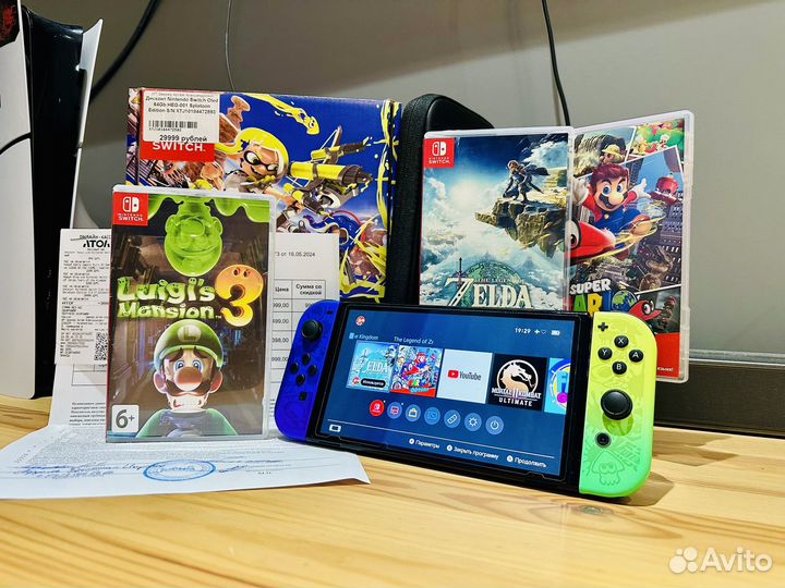 Nintendo switch oled / гарантия / новая / игры