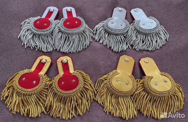 Эполеты царские гвардейские и пехотные варианты