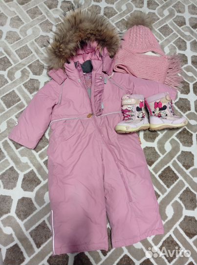 Зимний комбинезон для девочки 92