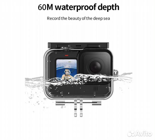 Водонепроницаемый чехол для GoPro до 45м + фильтры