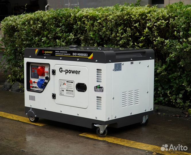 Генератор дизельный 12 kW G-power DG14000SE3