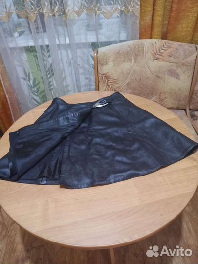 Кожаная юбка натуральная 44 46