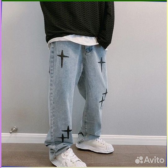 Штаны карго Y2K с крестами (13243 Art: )