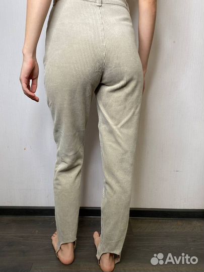 Брюки вельветовые со штрипками etam