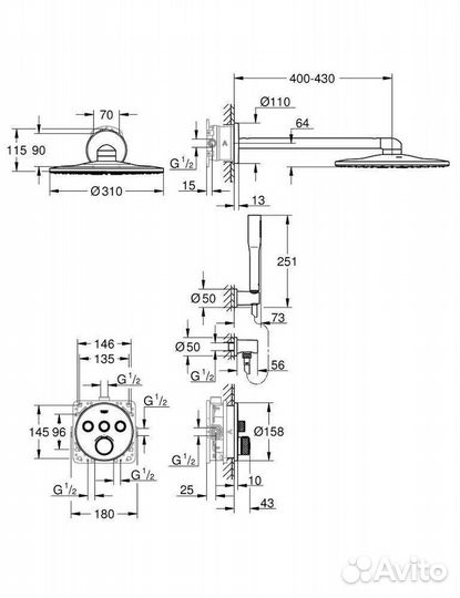 Душевая система Grohe Grohtherm SmartControl 34705000