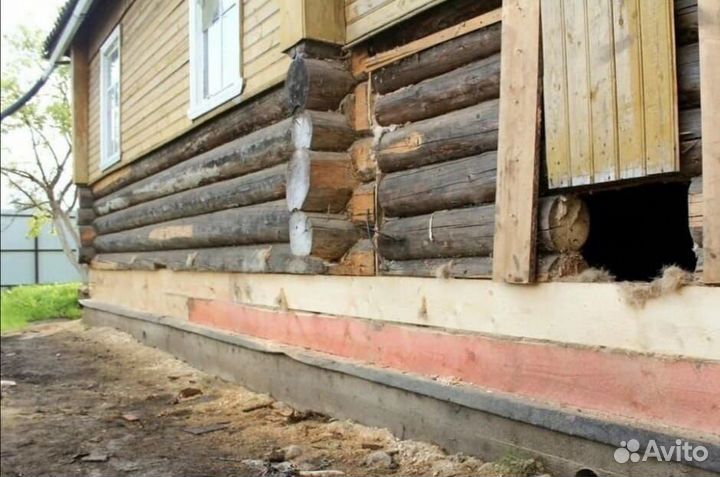 Подъём домов,замена венцов замена старых полов