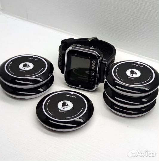 Комплект кнопка вызова официанта и пейджер