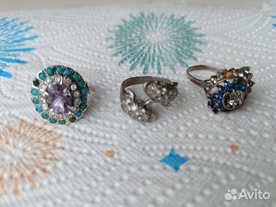 Кольца серебро. Три кольца
