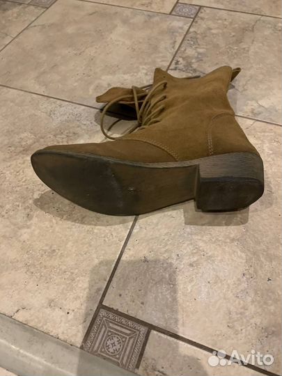 Ботинки женские демисезонные замшевые